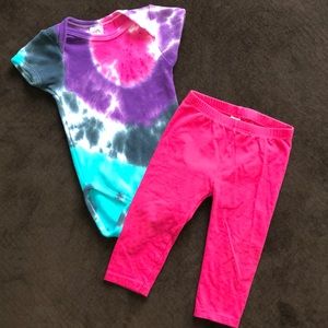 Toddler Tye Dye Onesie with Leggings